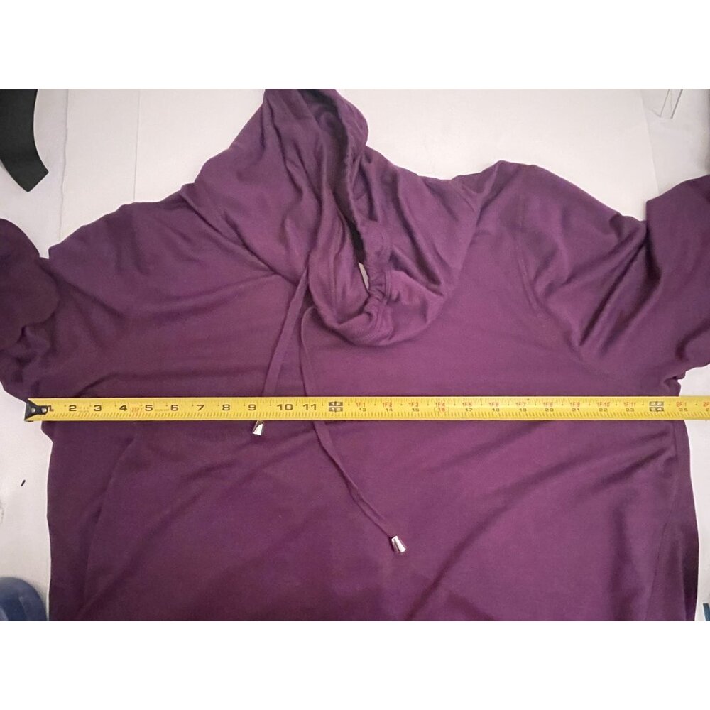 Cable & Gauge Women PLUS 2X Purple Pennant Cowl Neck‎ Long Sleeve Tunic Top NEW - Picture 7 of 12